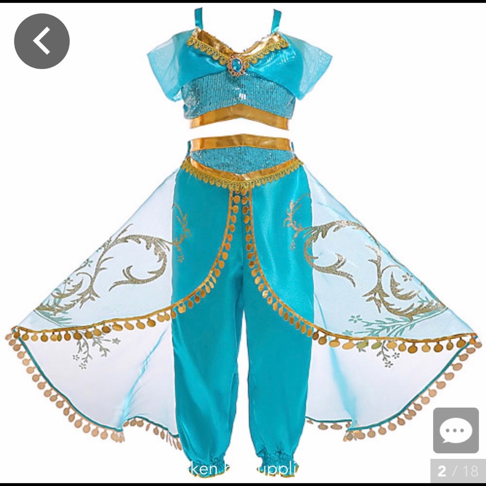 Girls Princess Jasmine costume